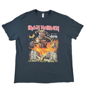Iron Maiden Band Mens XXL Legacy of The Beast Tour 2019 Band Graphic T-Shirt Y2K